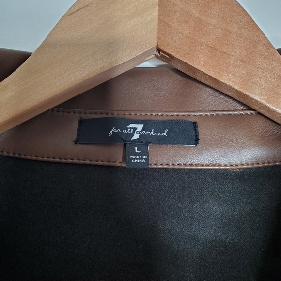 7 For All Mankind Brown Faux Dress NWT Size Large - Picture 6 of 8